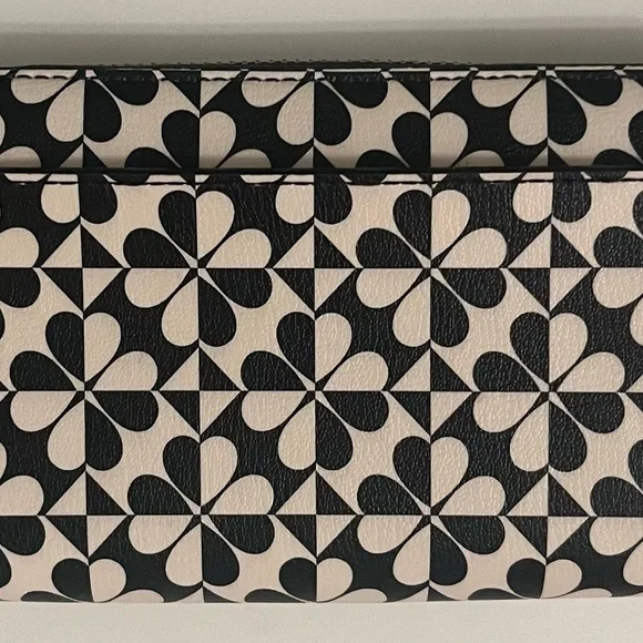 Kate Spade Black and White Geometric Wallet - Picture 2 of 4